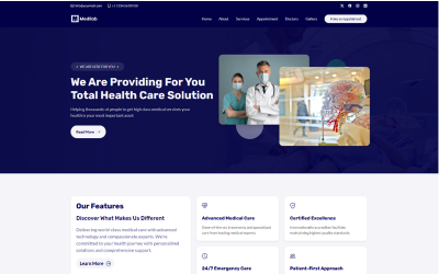 Medilab - HTML-mall för medicinsk landningssida