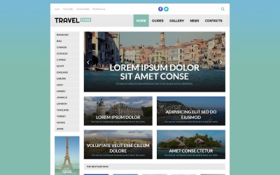 Cestovní průvodce WordPress Téma