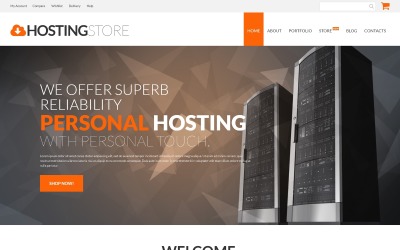 "Hosting Business" - адаптивний WooCommerce шаблон №53280