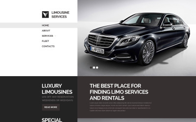 Modèle de site Web de transport en limousine