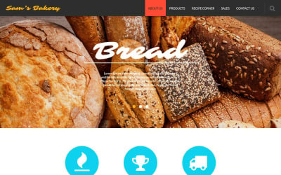 Modèle de site Web réactif de boulangerie