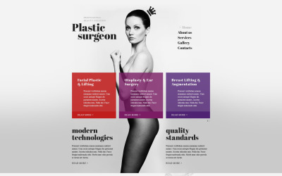 Modello di sito Web di chirurgia plastica