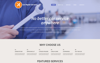 Motyw WordPress dotyczący naprawy samochodu