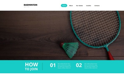 Premium Badminton Moto Cms Html #53232