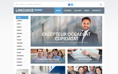 Responsive Language Courses Wordpress #53258