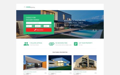 Responsives Landing Page Template für Immobilienagentur #53201