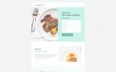 Cafe and Restaurant - Modello Unbounce