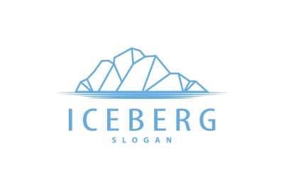 Antarctic Cold Mountain Iceberg Logo Design V1