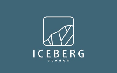 Antarctic Cold Mountain Iceberg Logo Design V6