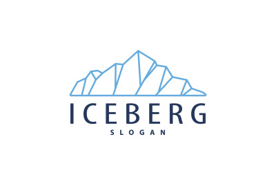 Antarctic Cold Mountain Iceberg Logo Design V7