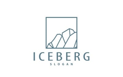 Antarktiska kalla berget isbergslogotypdesign V3