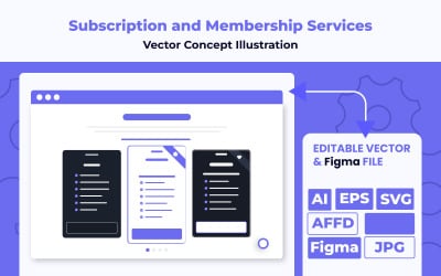 Minimalist Web UI Wireframe for Subscription and Membership Services
