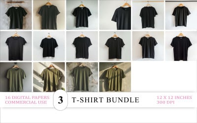 Realistic Hanger T-Shirt | Plain T-Shirt on Wall Hanger | Modern Apparel Display | Lifestyle Display
