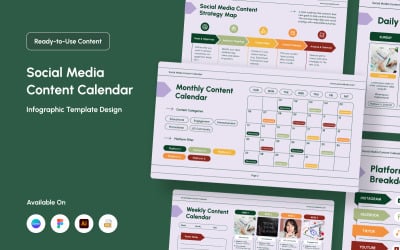 Social Media Content Strategy Calendar Infographic