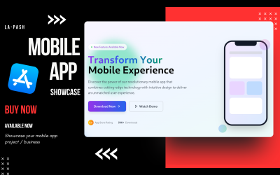 App Showcase – Modern Mobile App showcase Landing & Career Hub
