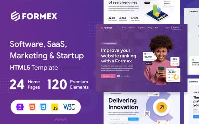 Formex - Oprogramowanie, SaaS i Startup Premium Szablon HTML5