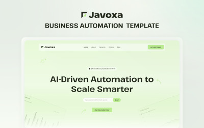 Javoxa - İş Otomasyonu Elementor Web Sitesi Şablonu
