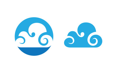 Cloud icon illustration design Logo template v1.29