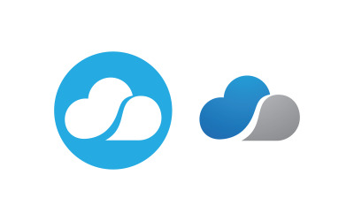 Cloud icon illustration design Logo template v1.30