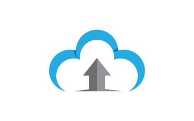 Cloud icon illustration design Logo template v1.33
