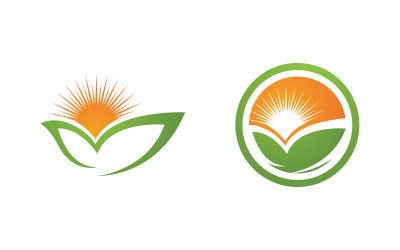 Ecology Tree  Leaf vector icon illustration logo design v.43