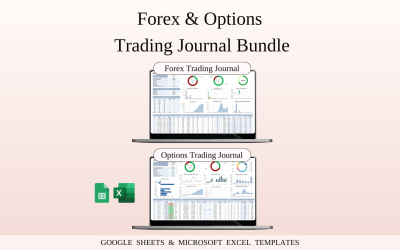 Forex and Options Trading Bundle | Templates Spreadsheet for Google Sheets and Excel