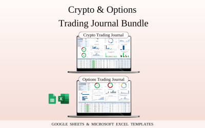 Pack de trading de cryptomonnaies et d&amp;#39;options | Modèles de feuilles de calcul pour Google Sheets et Excel
