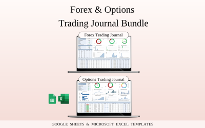 Pacote de Negociação Forex e Opções | Modelos de Planilhas para Planilhas Google e Excel