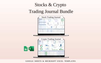 Stocks and Crypto Trading Bundle | Templates Spreadsheet for Google Sheets and Excel