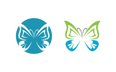 Szablon projektu ikony logo Butterfly Beauty Vector w wersji 18
