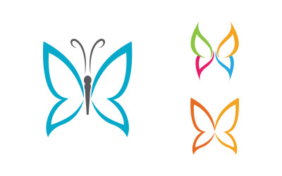 Szablon projektu ikony logo Butterfly Beauty Vector w wersji 20