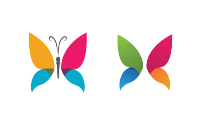 Szablon projektu ikony logo Butterfly Beauty Vector w wersji 21