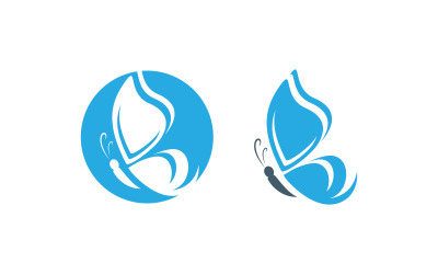 Szablon projektu ikony logo Butterfly Beauty Vector w wersji 22