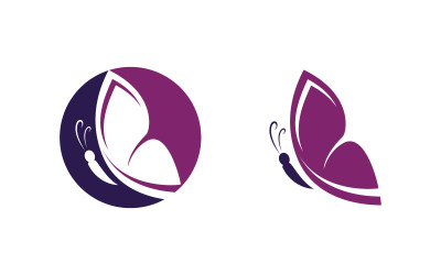 Szablon projektu ikony logo Butterfly Beauty Vector w wersji 23