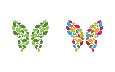 Szablon projektu ikony logo Butterfly Beauty Vector w wersji 27