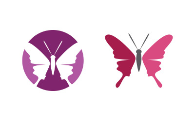Szablon projektu ikony logo Butterfly Beauty Vector w wersji 29