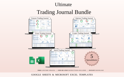 Ultimate Trading Journal Bundle Templates for Google Sheets and Excel