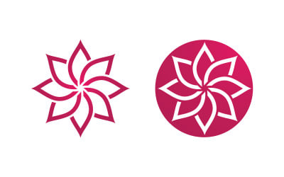 Logo Lotus flower Beauty Salon Cosmetic skincare vector icon v.12