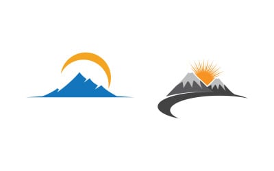 Mountain Hill icon Logo illustration design Template v.78