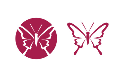 Szablon projektu ikony logo Butterfly Beauty Vector w wersji 30