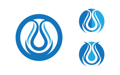 Water wave liquid vector Logo illustration design V1.256