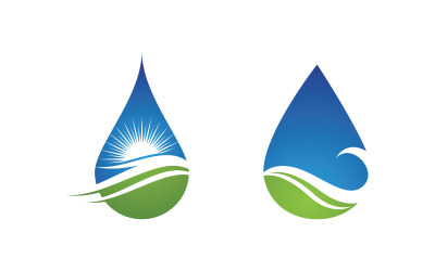 Water wave liquid vector Logo illustration design V1.265