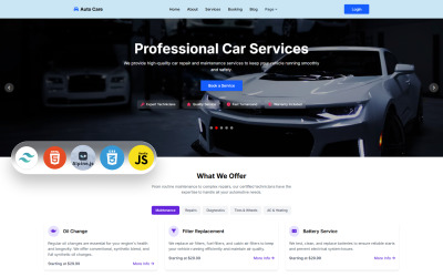 Auto Care - Car Service & Auto Mechanic tailwindcss