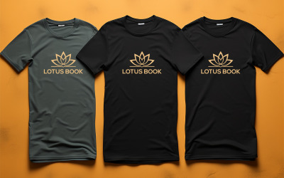 Black multi T-shirt mockup design