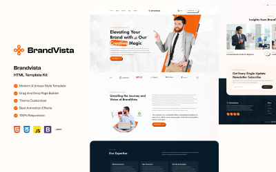 Brandvista – Kreativní víceúčelová HTML šablona pro agentury a brandingová studia