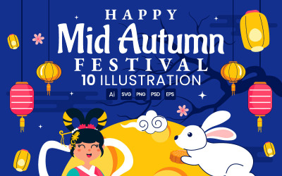 10 Mid Autumn Festival Illustration