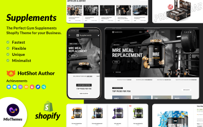 Suplementos - Tema Shopify para Suplementos de Ginástica e Fitness