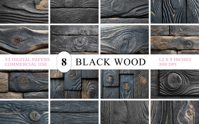 Dark Wood Texture | Burnt Wood Texture Bundle | Charcoal Wood Textures | Black Wood Digital Paper