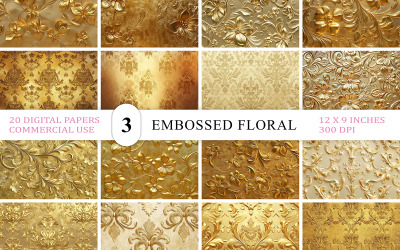 Luxury Baroque &amp;amp; Damask Gold Pattern | Vintage Royal Golden | Golden Embossed Floral Texture