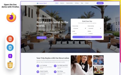 Luxury Hotel - Luxury & Hotel Booking Html Landing Template